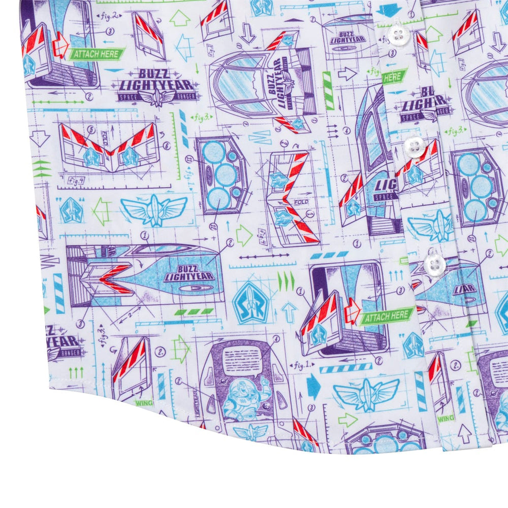 Disney and Pixar Toy Story "Space Ranger Schematics" – Preschooler KUNUFLEX Short Sleeve Shirt - Image 5