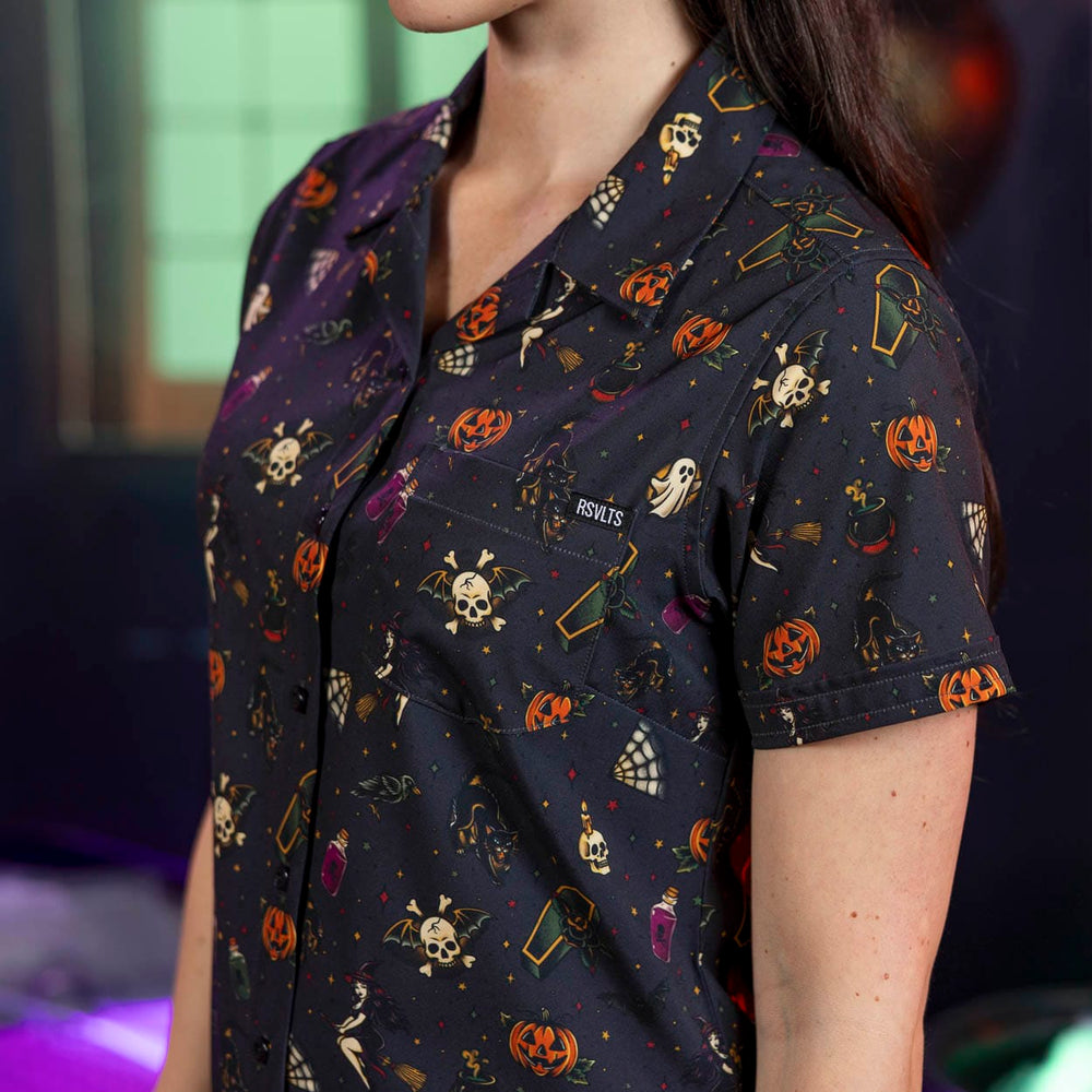 Tat's Spooky! – Women's KUNUFLEX Short Sleeve Shirt - Image 3