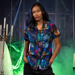 Disney's Haunted Mansion "999 Happy Haunts" – Women's KUNUFLEX Short Sleeve Shirt