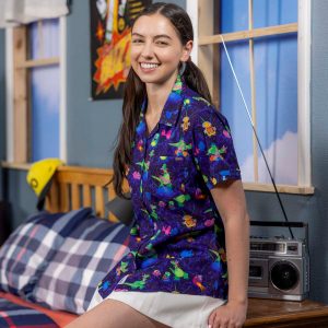 Disney and Pixar Toy Story "Partysaurus Rex" – Women's KUNUFLEX Short Sleeve Shirt