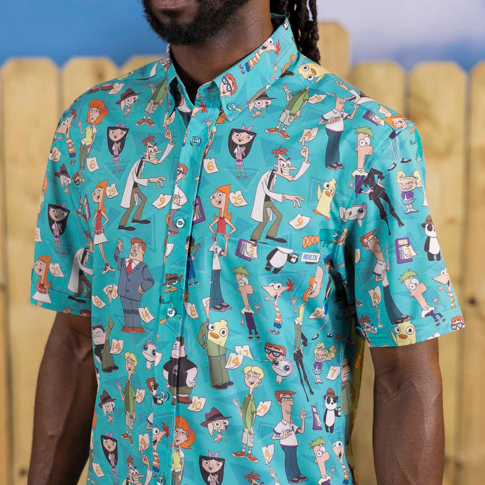 Disney’s Phineas and Ferb "Citizens of Danville" – KUNUFLEX Short Sleeve Shirt - Image 4