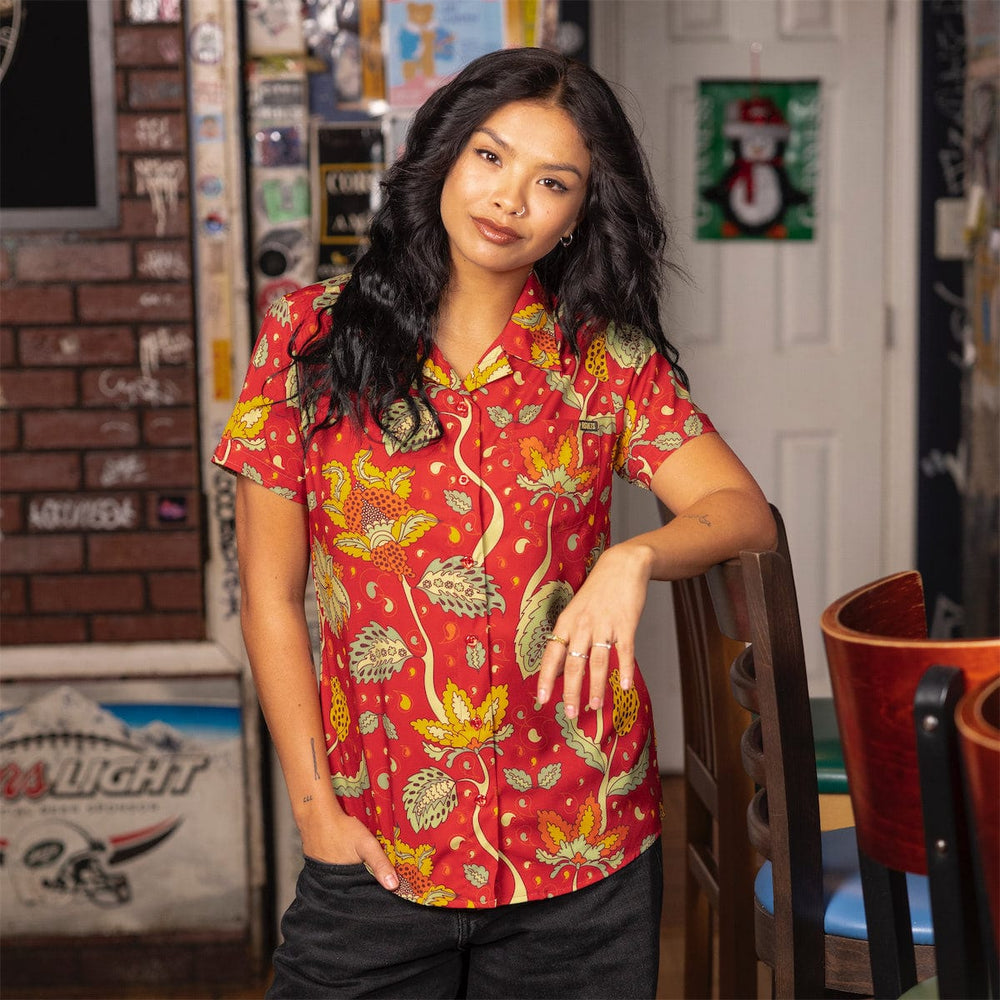‘70s Retro "Baba O’Redly" – Women's KUNUFLEX Short Sleeve Shirt