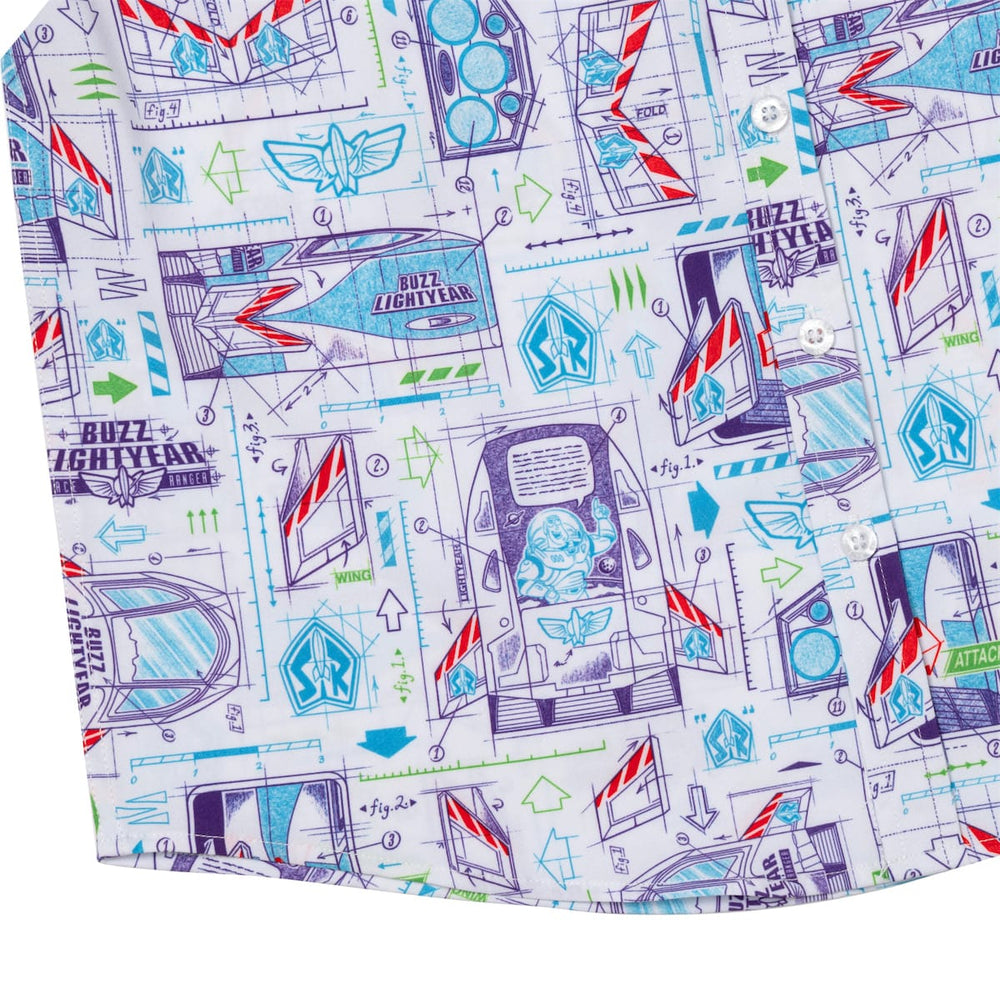 Disney and Pixar Toy Story "Space Ranger Schematics" – Youth KUNUFLEX Short Sleeve Shirt - Image 4