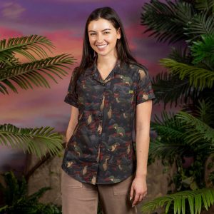 The Land Before Time "The Valley of Teeth" – Women's KUNUFLEX Short Sleeve Shirt