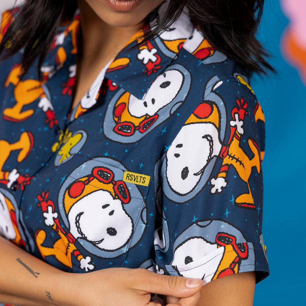 Peanuts "Snoopy in Space" – Women's KUNUFLEX Short Sleeve Shirt - Image 5