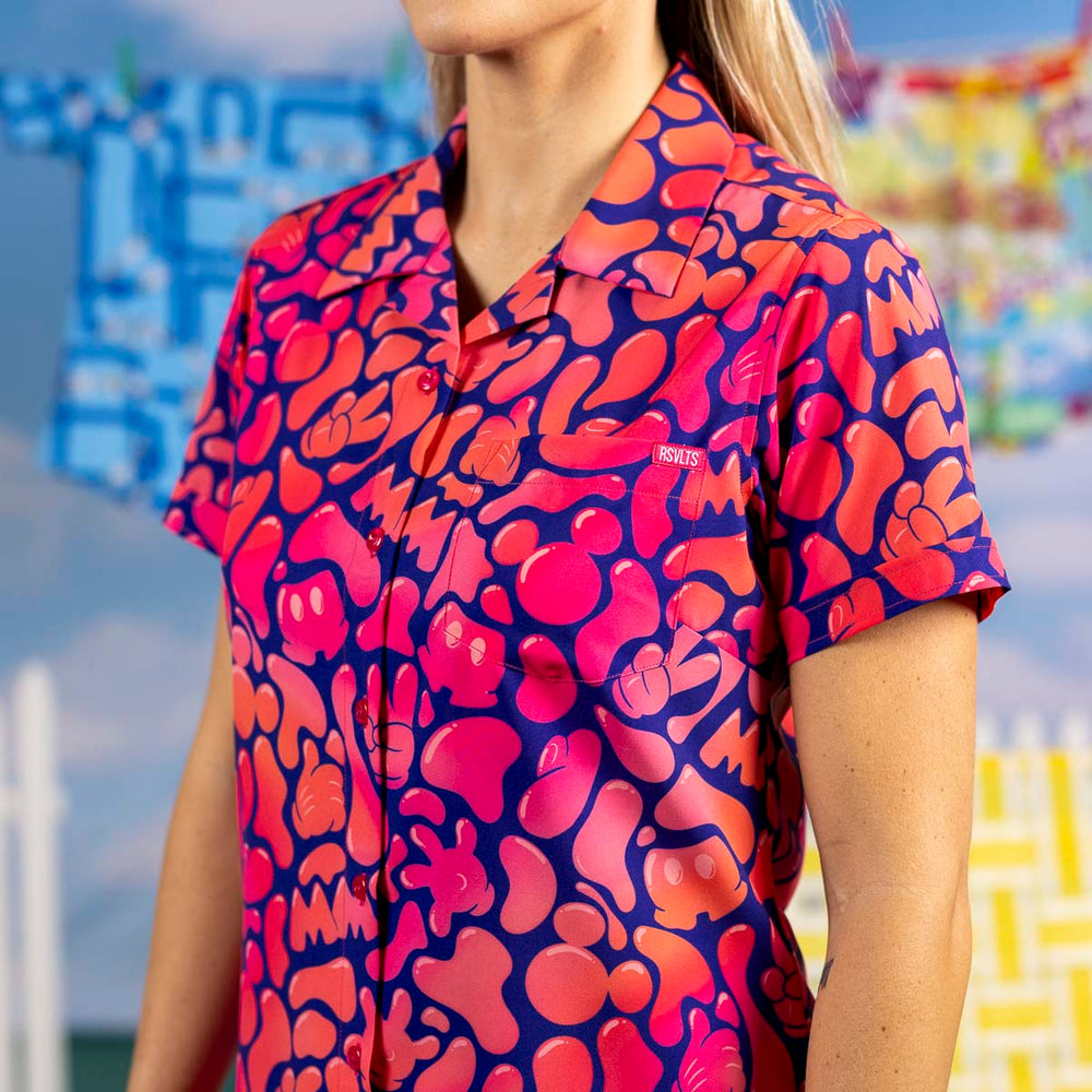 Disney "Glow Flow Mickey" – Women's KUNUFLEX Short Sleeve Shirt - Image 3