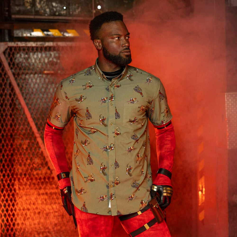 Deadpool "Deady Riding Things" – KUNUFLEX Short Sleeve Shirt - Image 6