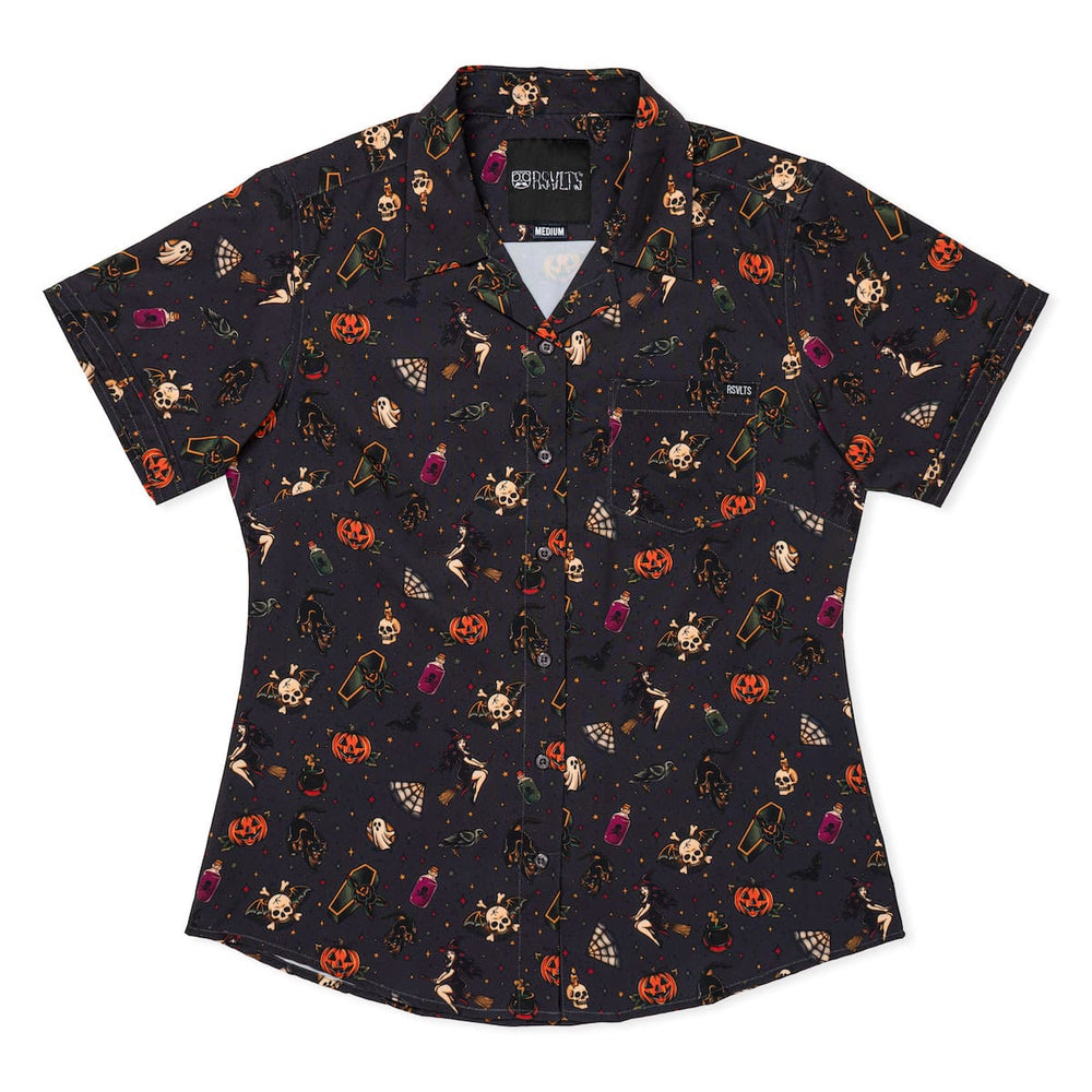 Tat's Spooky! – Women's KUNUFLEX Short Sleeve Shirt - Image 2