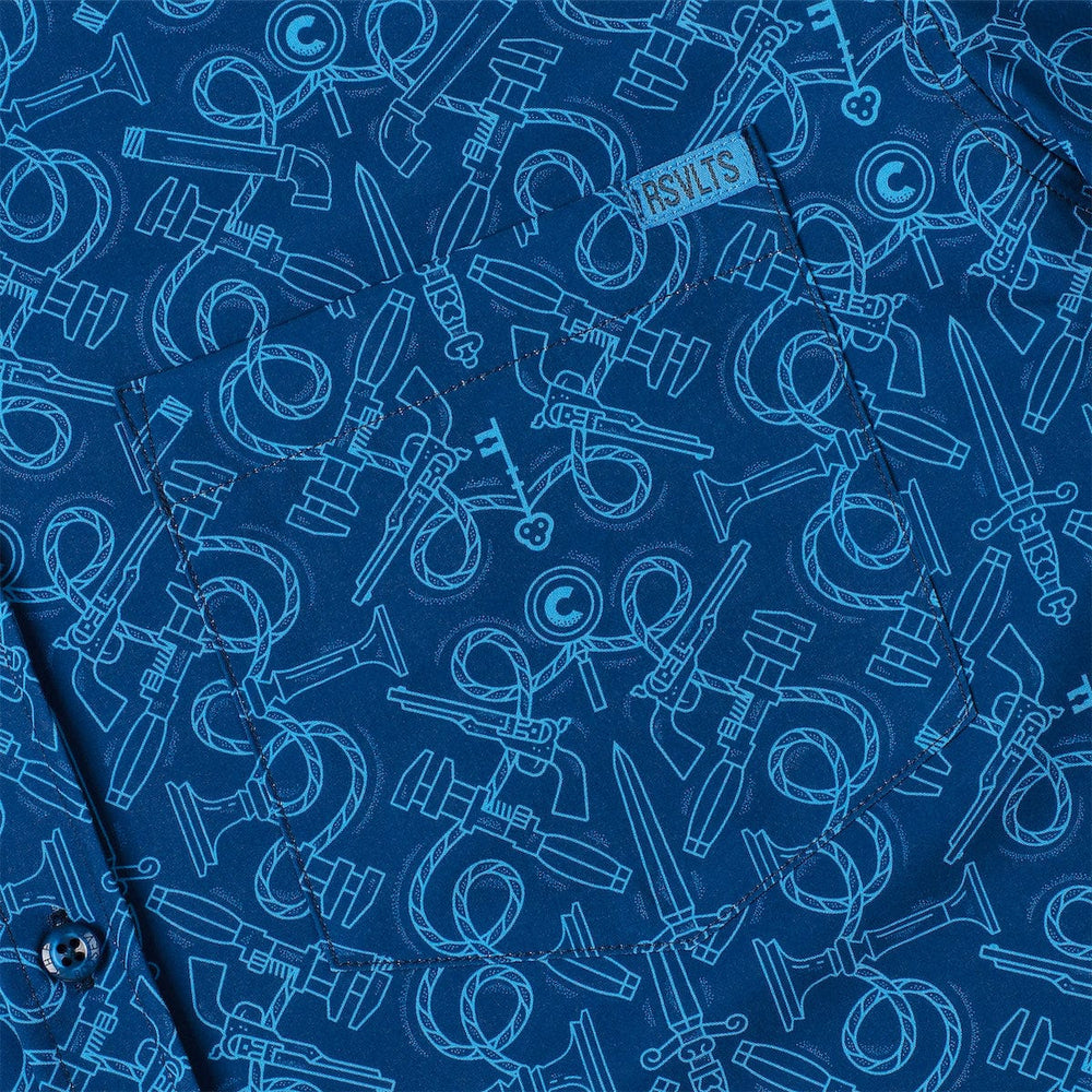 Clue "Choose Your Weapon" – KUNUFLEX Short Sleeve Shirt - Image 3