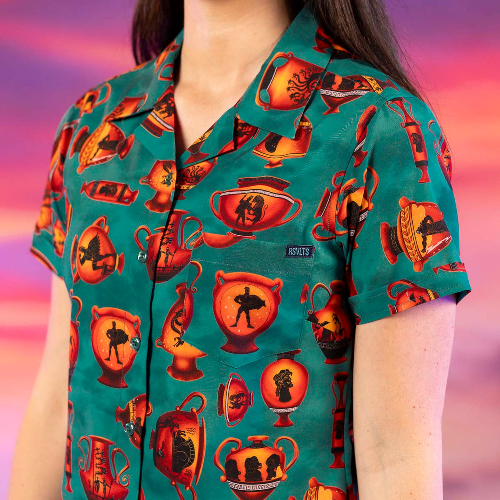 Disney’s Hercules "Vases of Valor" – Women's KUNUFLEX Short Sleeve Shirt - Image 3