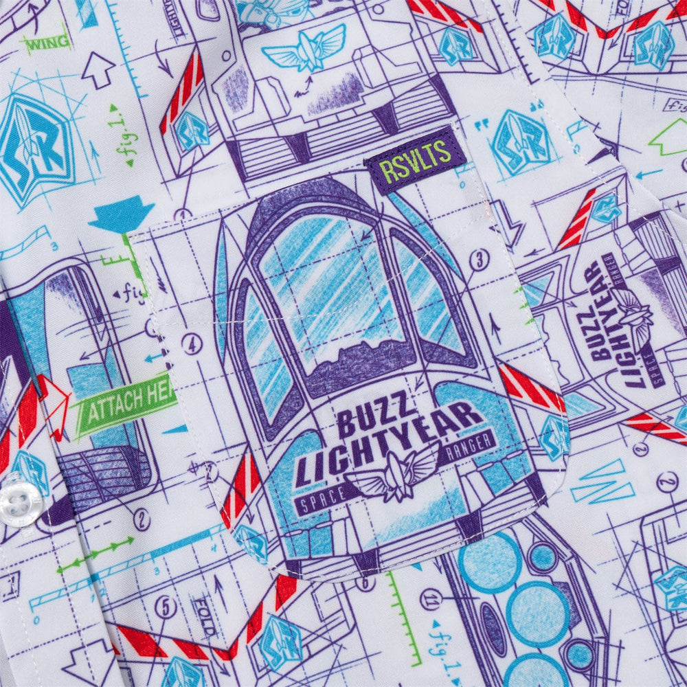 Disney and Pixar Toy Story "Space Ranger Schematics" – Youth KUNUFLEX Short Sleeve Shirt - Image 2