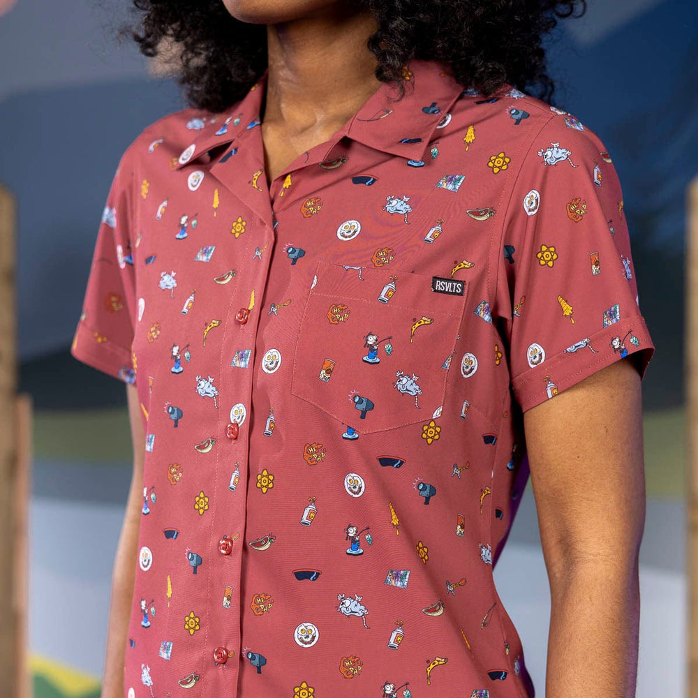 Disney’s A Goofy Movie "Road Trip Trinkets" – Women's KUNUFLEX Short Sleeve Shirt - Image 3