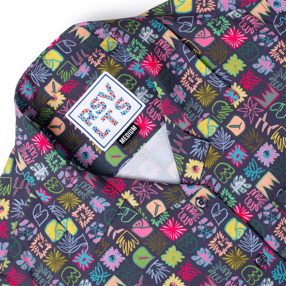 Scribble Squares – Women's KUNUFLEX Short Sleeve Shirt - Image 3