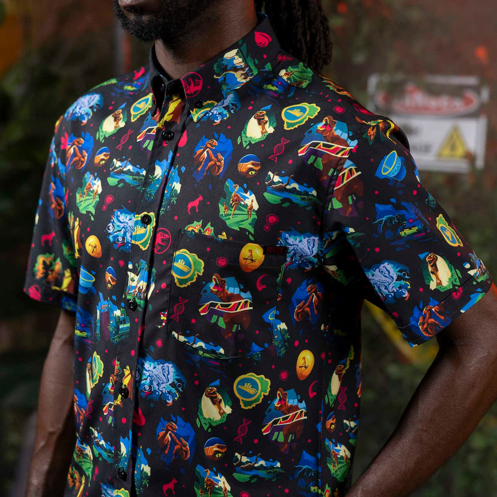 Jurassic Park "Neon ‘93" – KUNUFLEX Short Sleeve Shirt - Image 4