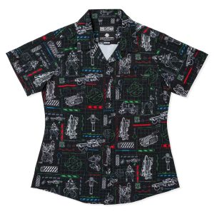Ghostbusters "Spectral Schematics" – Women's KUNUFLEX Short Sleeve Shirt
