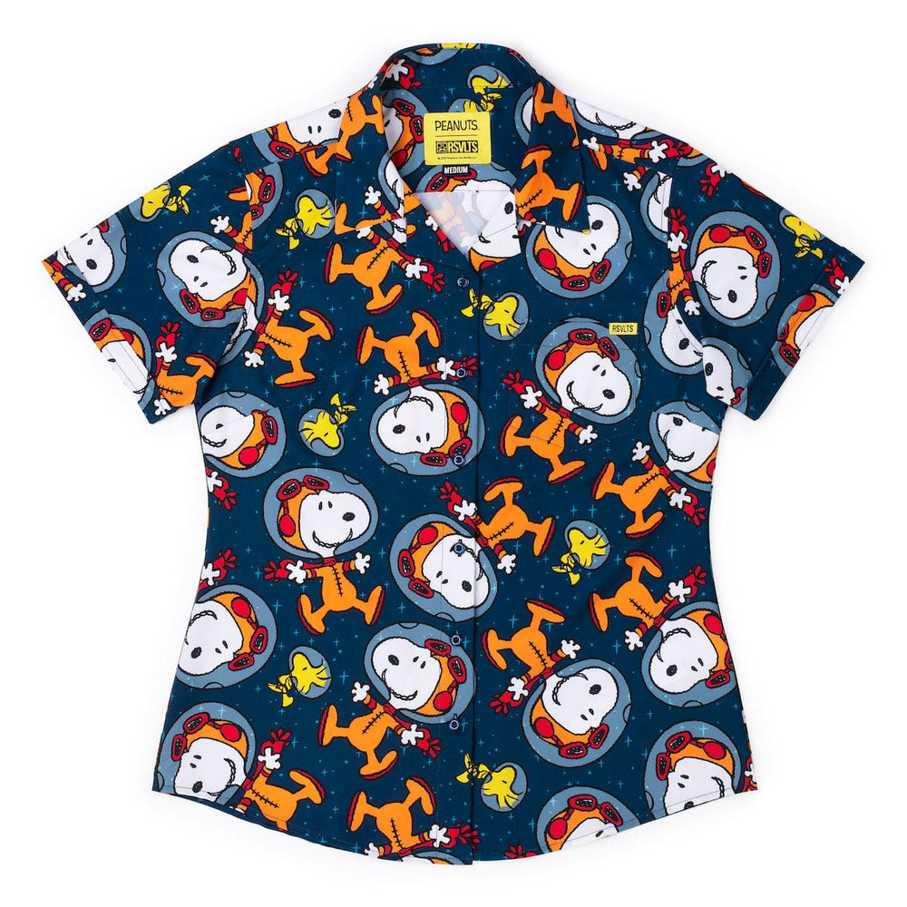 Peanuts "Snoopy in Space" – Women's KUNUFLEX Short Sleeve Shirt - Image 2