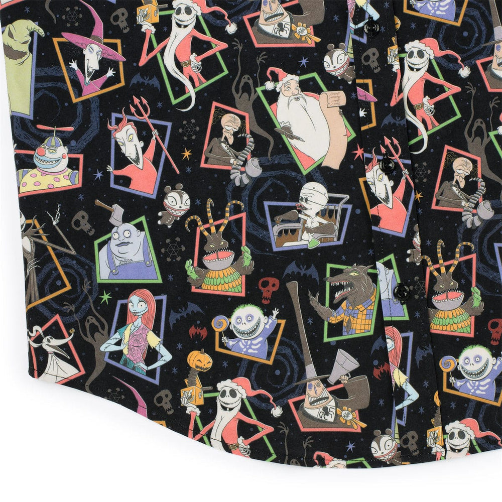 Disney Tim Burton's The Nightmare Before Christmas "Nightmare Neighbors" – KUNUFLEX Short Sleeve Shirt - Image 7