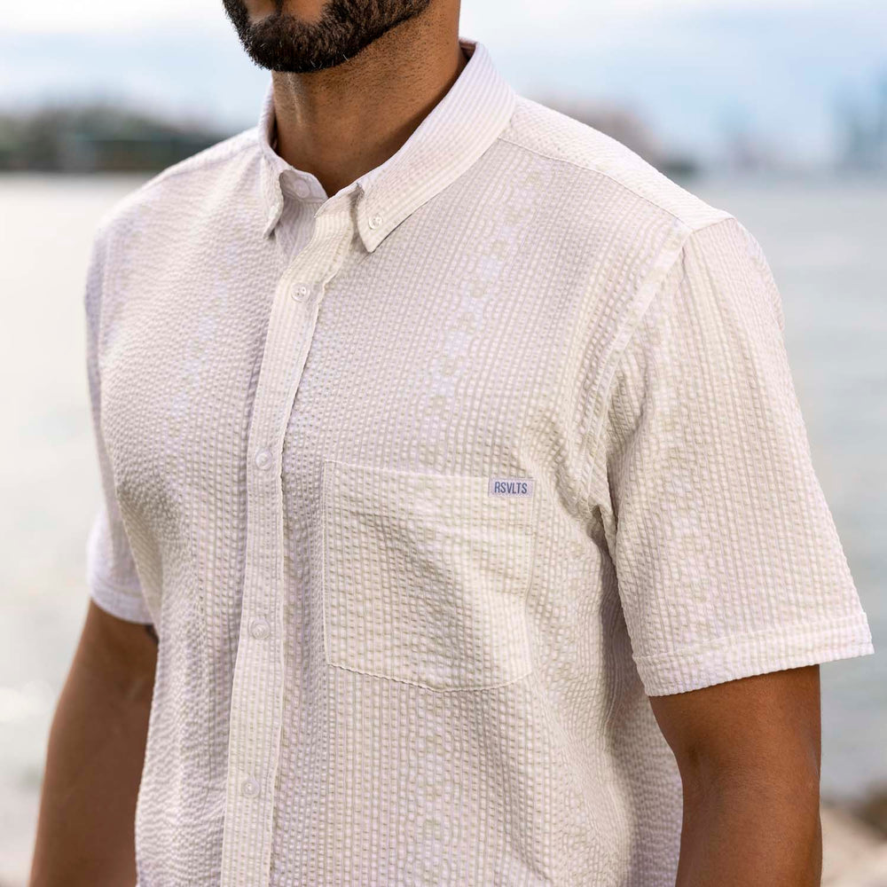 Disney "Boardwalk Mickeys" – Stretch Seersucker Short Sleeve Shirt - Image 4