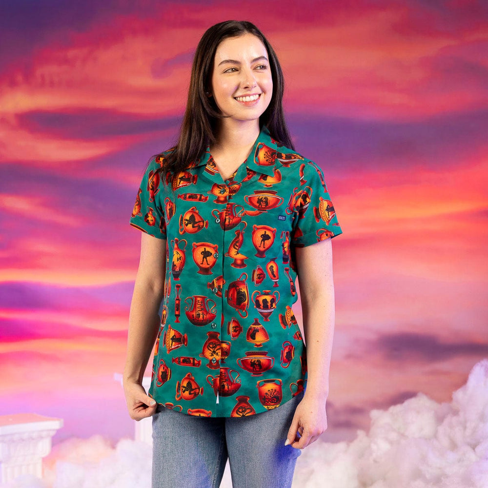 Disney’s Hercules "Vases of Valor" – Women's KUNUFLEX Short Sleeve Shirt