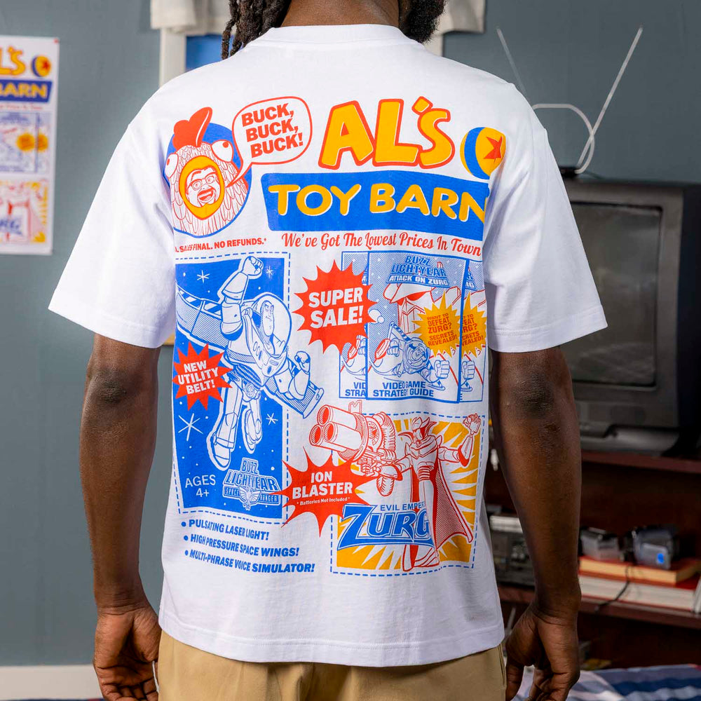 Disney and Pixar Toy Story "Al’s Toy Barn" – Vintage Crewneck Tee - Image 6
