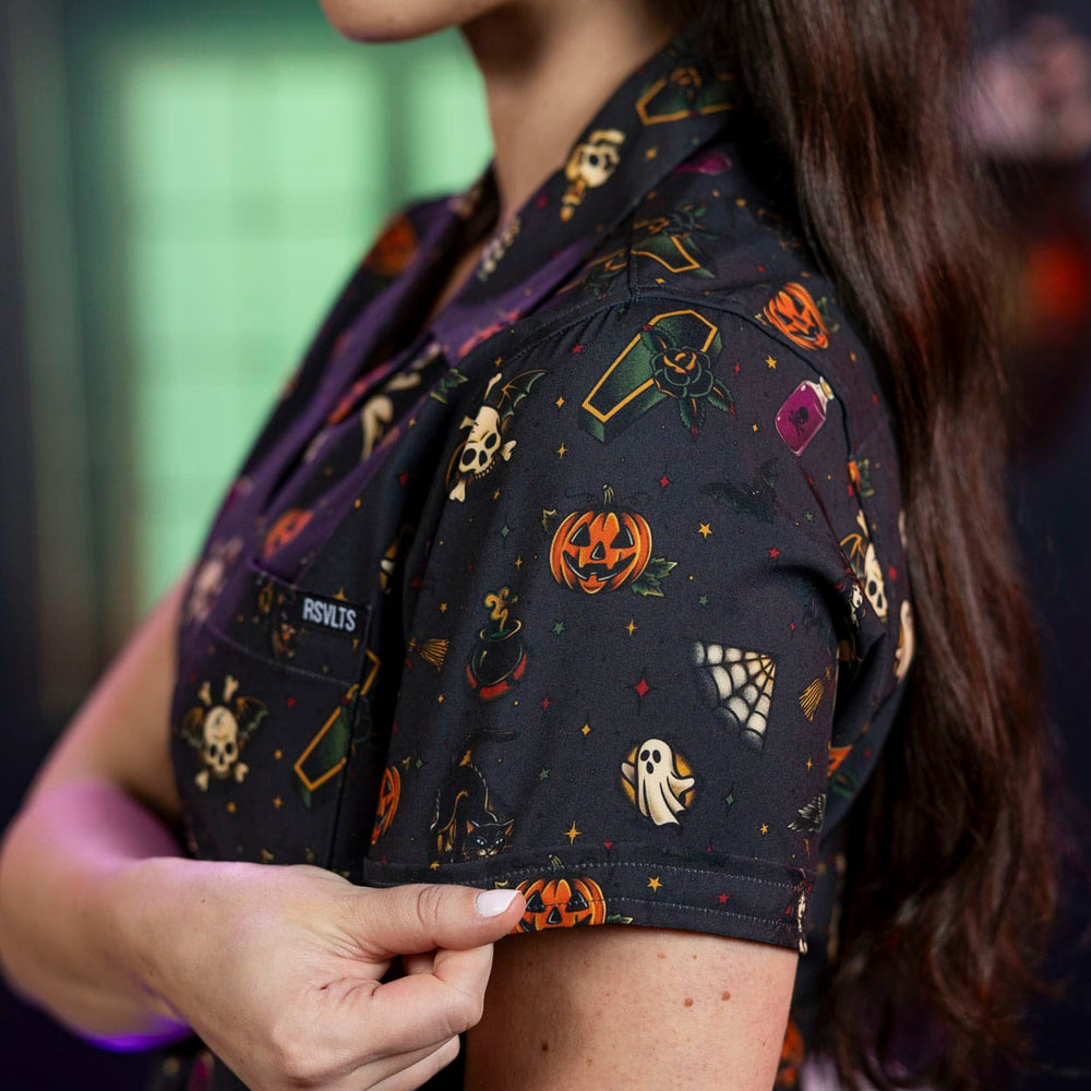 Tat's Spooky! – Women's KUNUFLEX Short Sleeve Shirt - Image 5