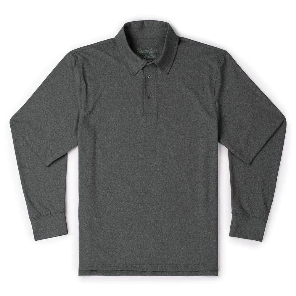 Iron Gate Melange – Commuter Long Sleeve Polo - Image 2