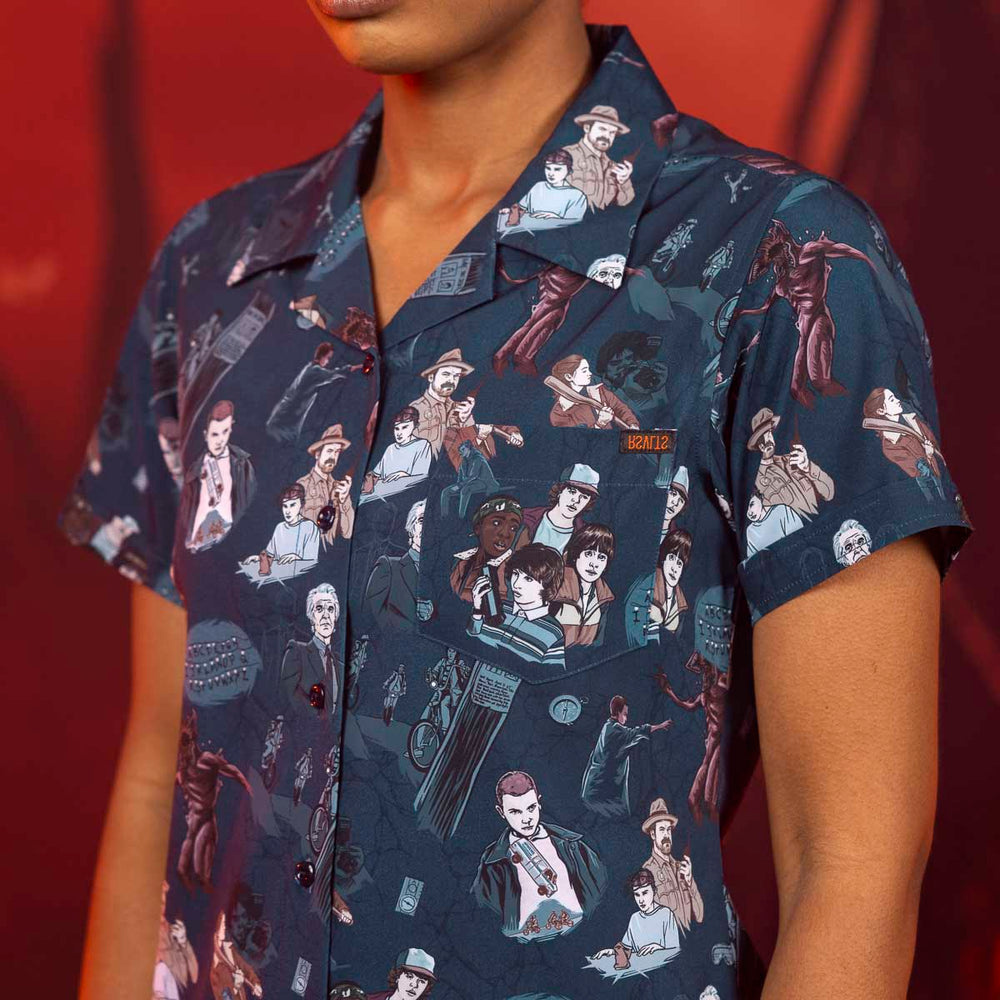 Stranger Things "Something Is Coming" – Women's KUNUFLEX Short Sleeve Shirt - Image 3