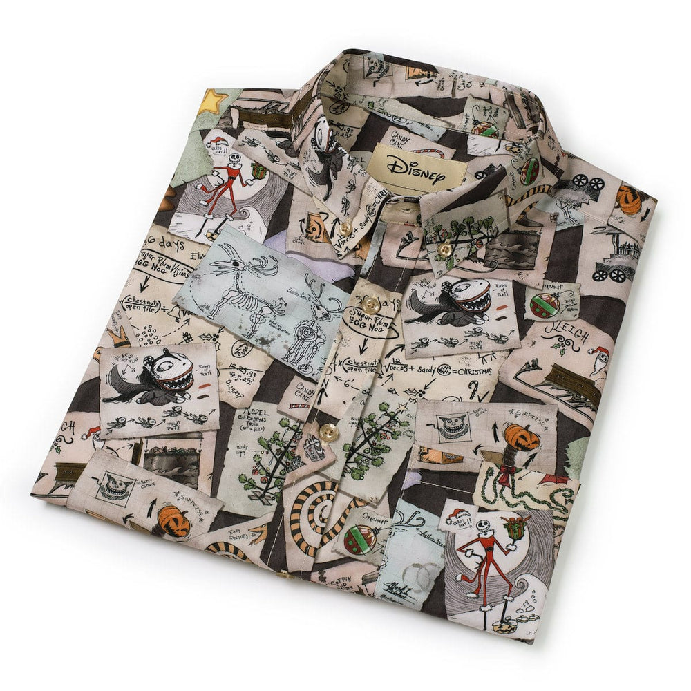 Disney Tim Burton's The Nightmare Before Christmas "Christmas Screamatics" – KUNUFLEX Short Sleeve Shirt - Image 8