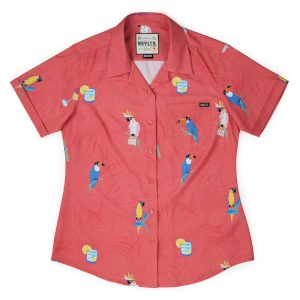 BIG Tropical Flocktails – Women's KUNUFLEX Short Sleeve Shirt