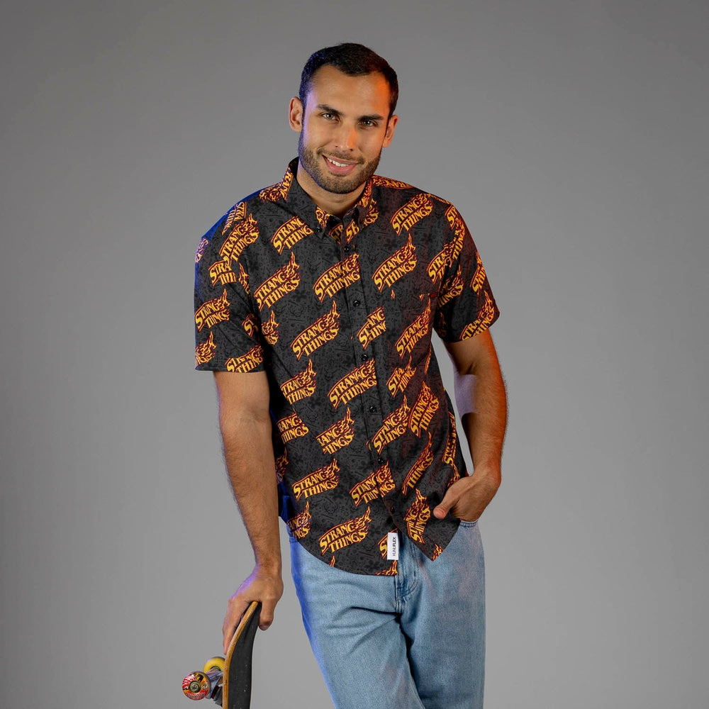 Stranger Things "Hot as Hellfire" – KUNUFLEX Short Sleeve Shirt - Image 2
