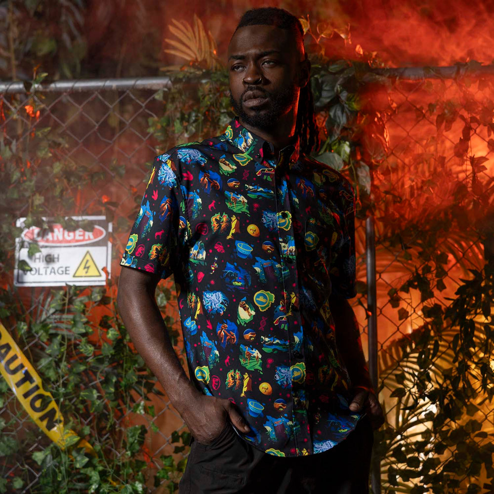 Jurassic Park "Neon ‘93" – KUNUFLEX Short Sleeve Shirt - Image 2