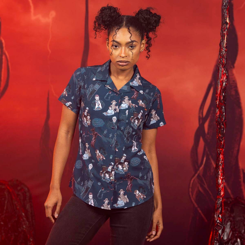 Stranger Things "Something Is Coming" – Women's KUNUFLEX Short Sleeve Shirt