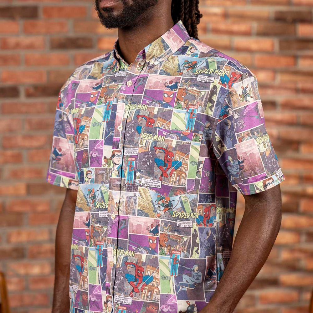 Your Friendly Neighborhood Spider-Man "In the Swing of Things" – KUNUFLEX Short Sleeve Shirt - Image 4