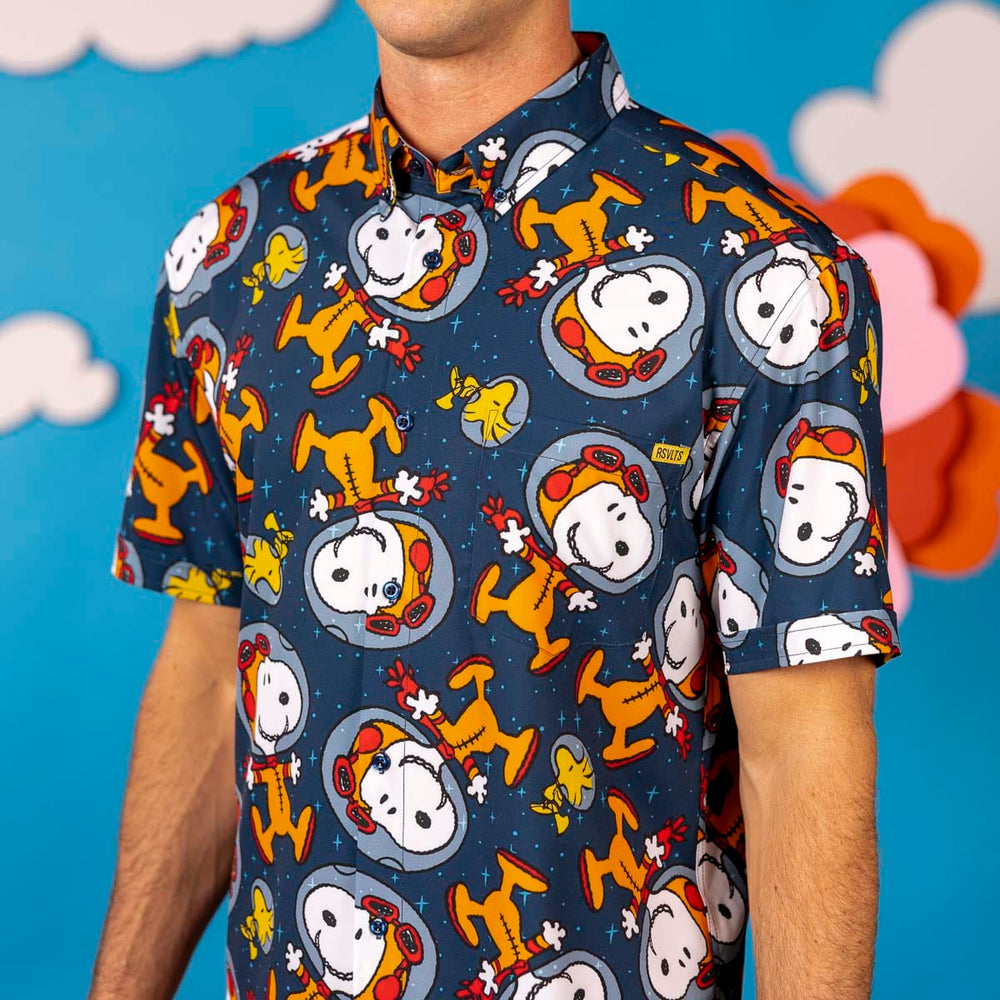 Peanuts "Snoopy in Space" – KUNUFLEX Short Sleeve Shirt - Image 4