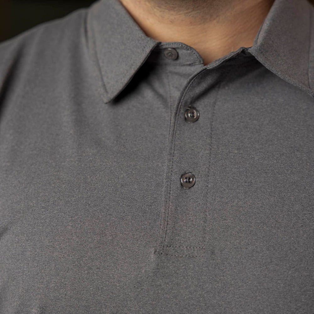 Iron Gate Melange – Commuter Long Sleeve Polo - Image 8
