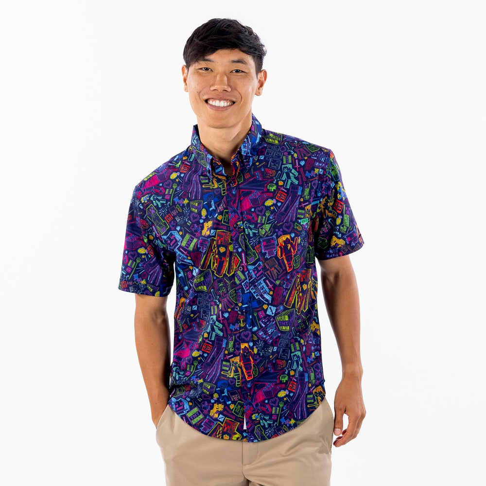 Minecraft "Neon Block Party" – KUNUFLEX Short Sleeve Shirts - Image 2