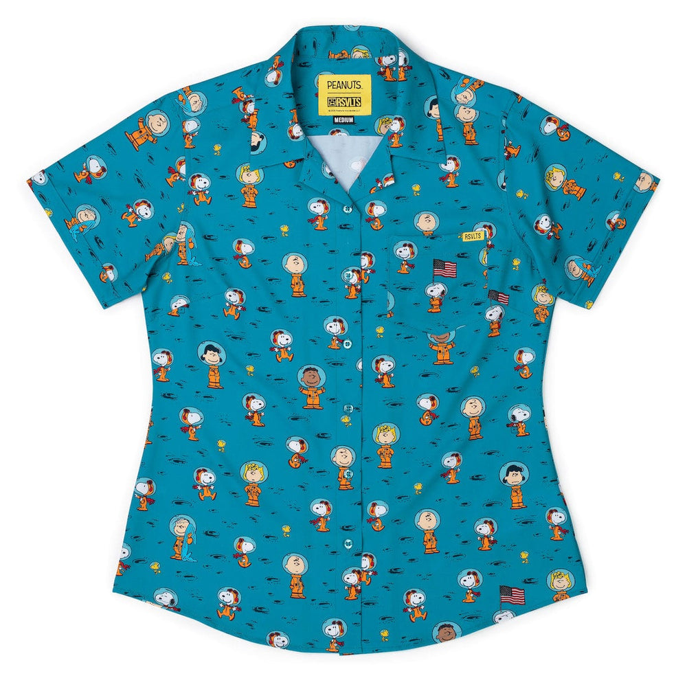 Peanuts "Astro 'Nuts" – Women's KUNUFLEX Short Sleeve Shirt - Image 2