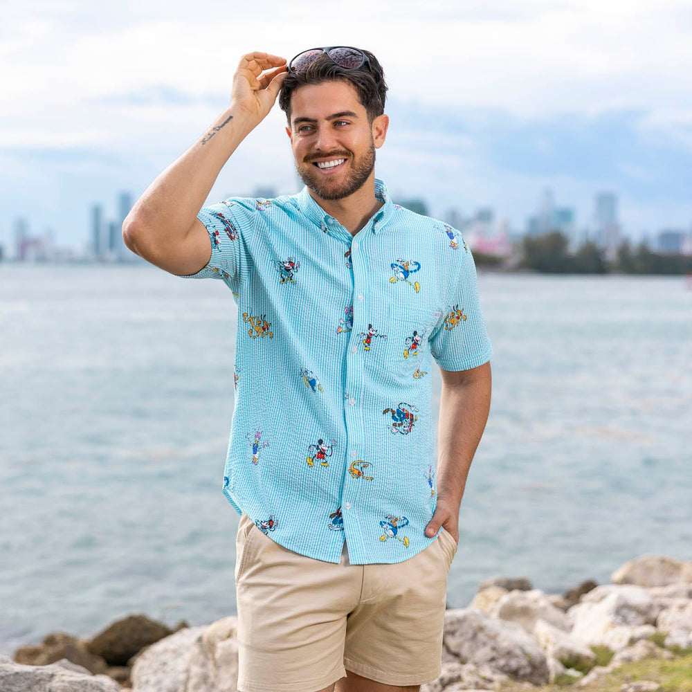 Disney "Limber Legends" – Stretch Seersucker Short Sleeve Shirt - Image 2