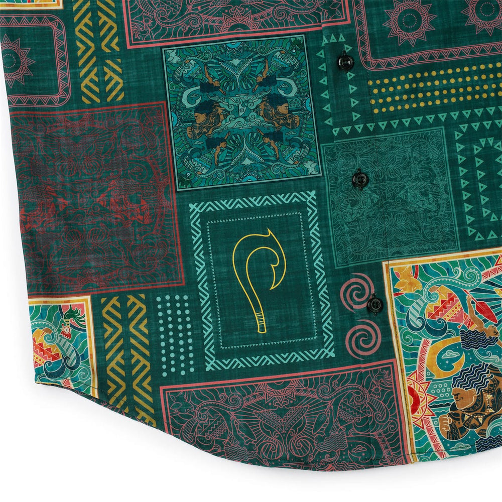 Disney’s Moana "Ocean Tapestry (Multicolor)" – KUNUFLEX Short Sleeve Shirt - Image 7
