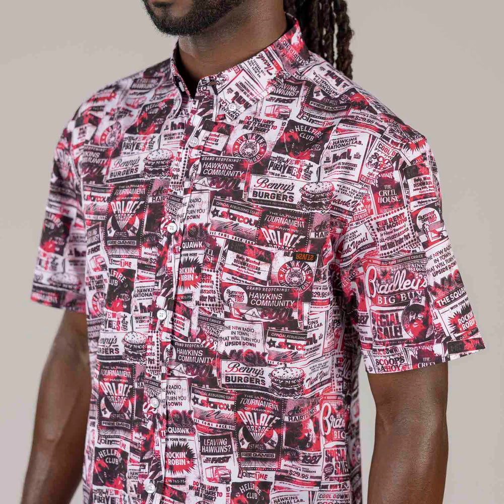 Stranger Things "The Hawkins Post" – KUNUFLEX Short Sleeve Shirt - Image 4