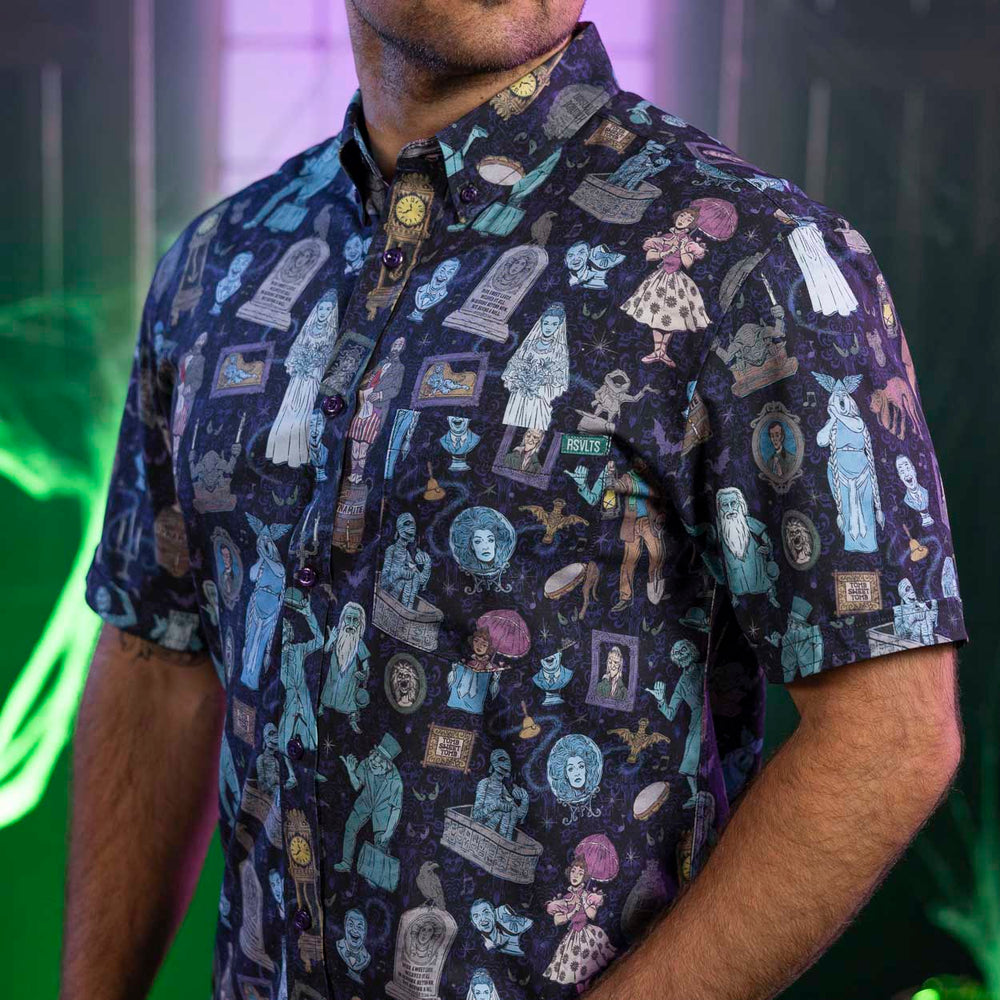 Disney's Haunted Mansion "Room for One More" – KUNUFLEX Short Sleeve Shirt - Image 4