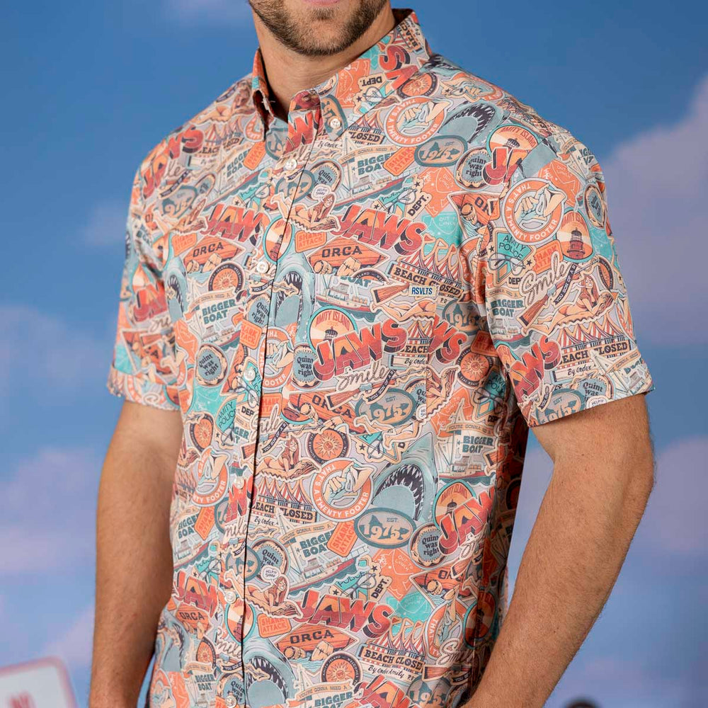 Jaws "Greetings from Amity" – KUNUFLEX Short Sleeve Shirt - Image 4