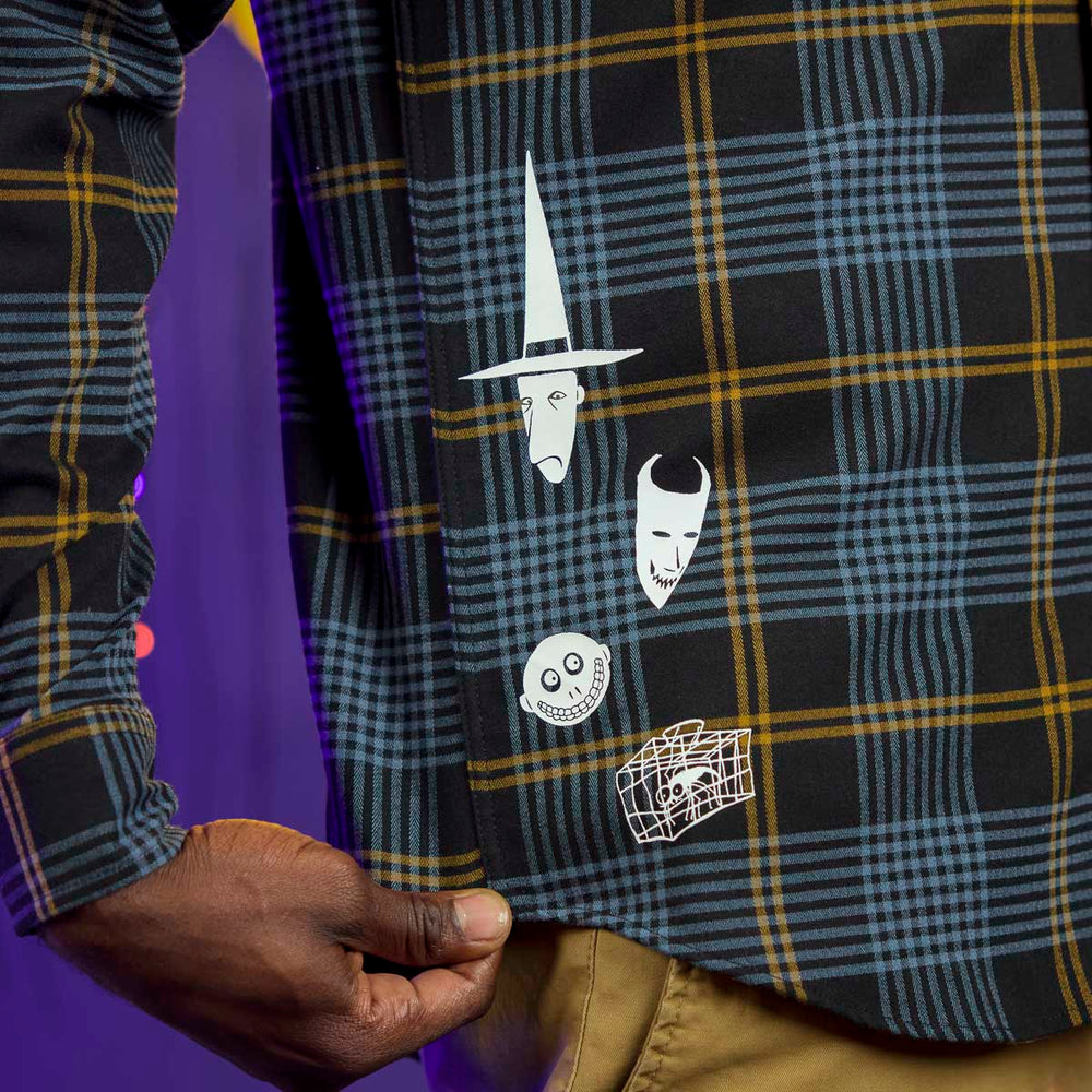 Disney Tim Burton's The Nightmare Before Christmas "Lock, Shock & Barrel" – BorlandFlex™ Long Sleeve Flannel (2024 Fit) - Image 6