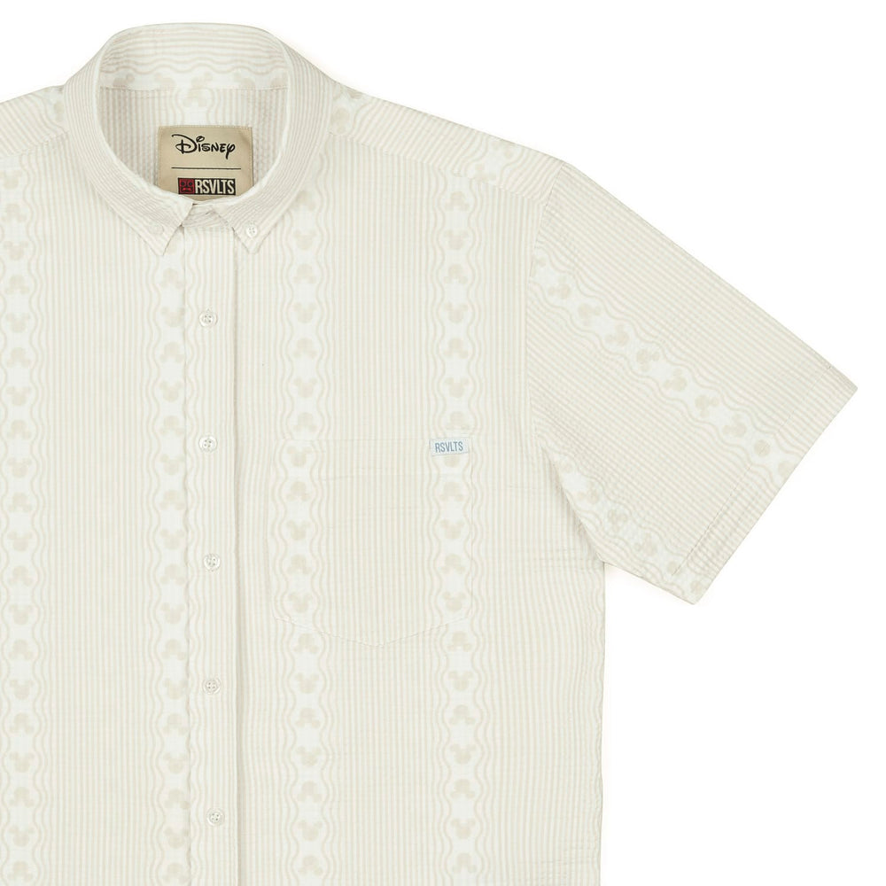 Disney "Boardwalk Mickeys" – Stretch Seersucker Short Sleeve Shirt