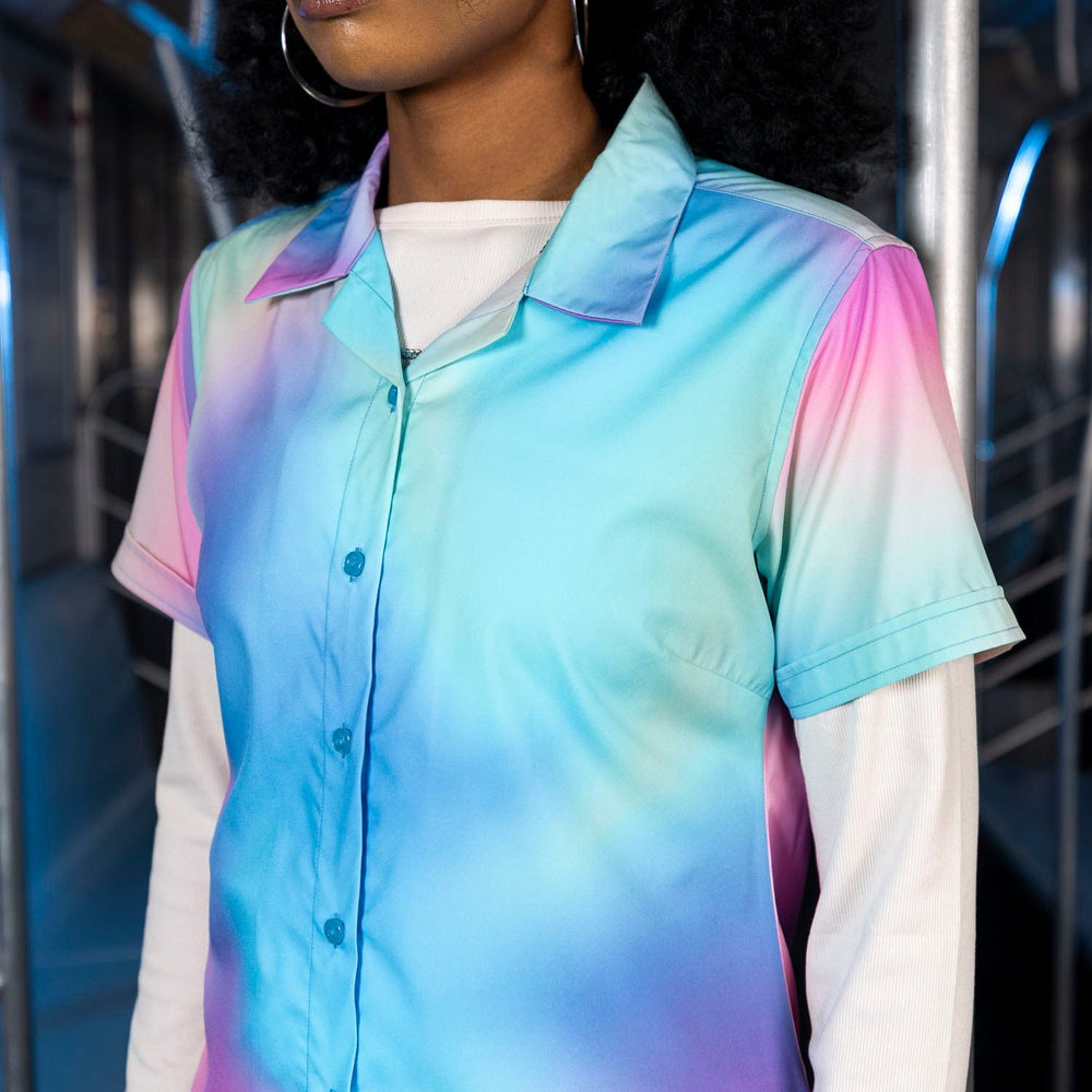 Y2K Retro "Sandstorm" – Women's KUNUFLEX Short Sleeve Shirt - Image 3