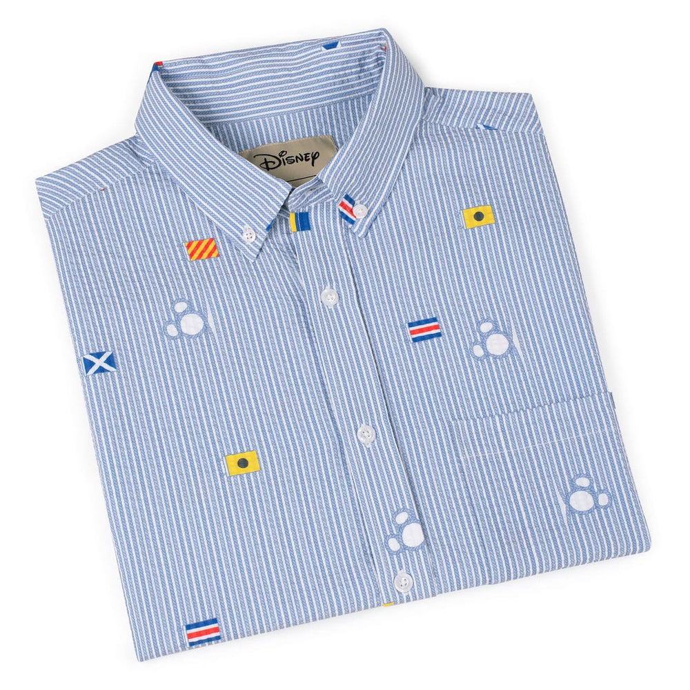 Disney "Maritime Mickey" – Stretch Seersucker Short Sleeve Shirt - Image 9
