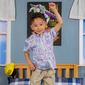 Disney and Pixar Toy Story "Space Ranger Schematics" – Preschooler KUNUFLEX Short Sleeve Shirt