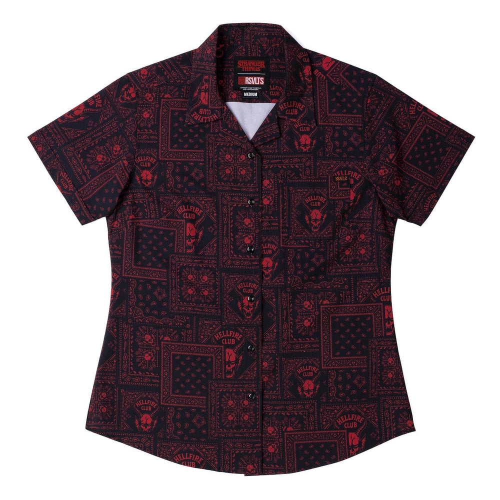 Stranger Things "Welcome to Hellfire" – Women's KUNUFLEX Short Sleeve Shirt - Image 2