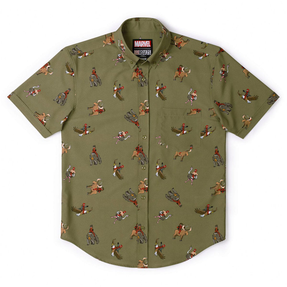 Deadpool "Deady Riding Things" – KUNUFLEX Short Sleeve Shirt - Image 5