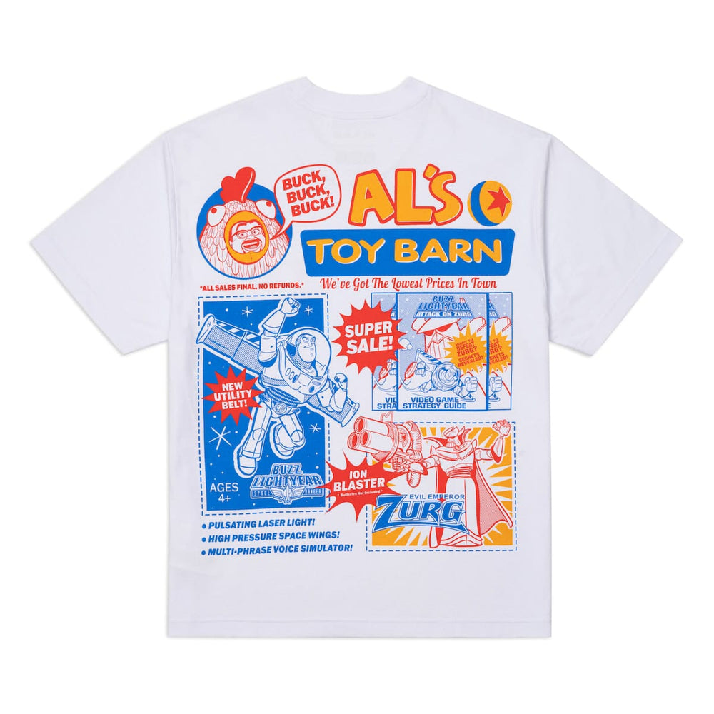 Disney and Pixar Toy Story "Al’s Toy Barn" – Vintage Crewneck Tee - Image 5